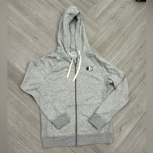 Champion Zip Up Grey Hoodie Size Medium